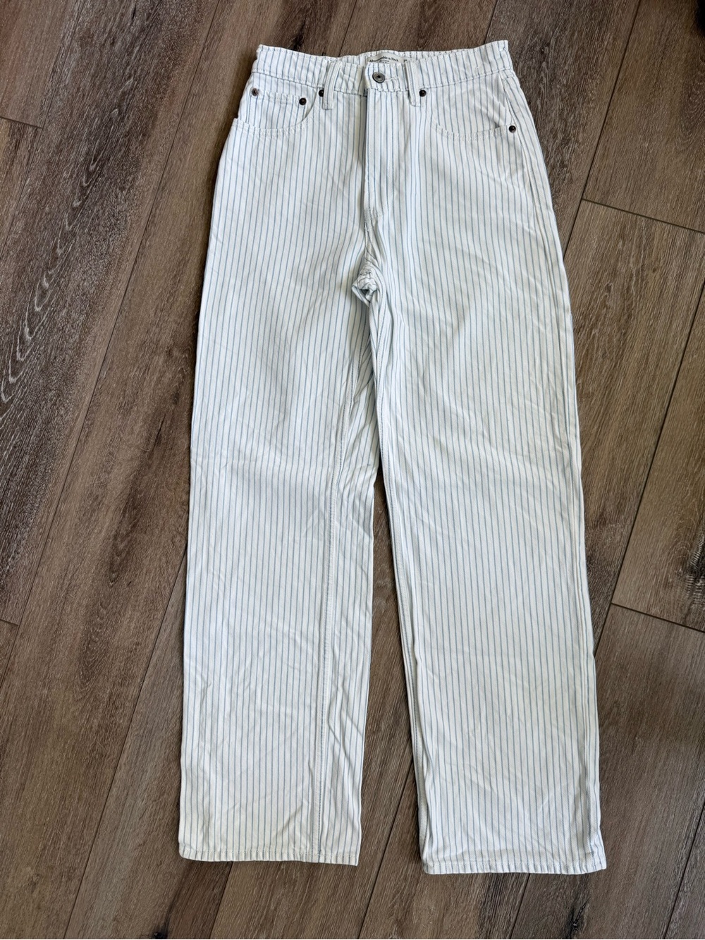 Abercrombie White Pinstripe jeans